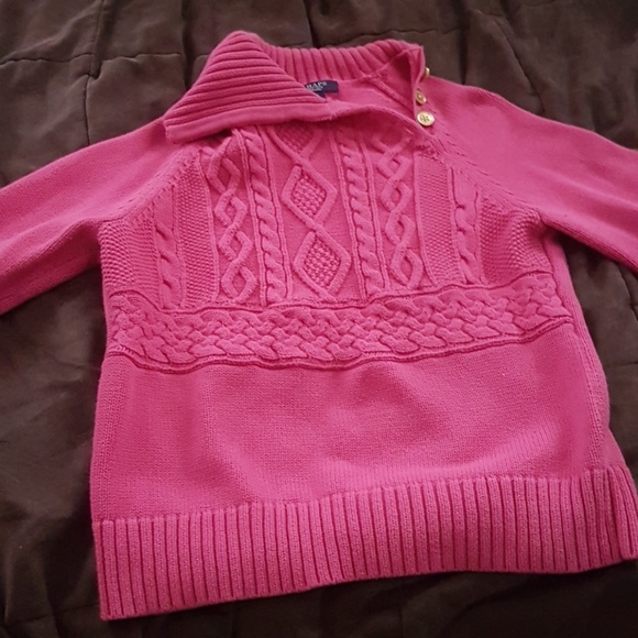 "Chaps" pink versatile neck sweater - Picture 4 of 4